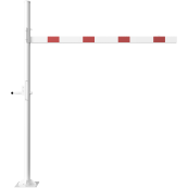 Height restriction barrier | cross tube length: 2500 mm | for padlock | to be fixed by plugs